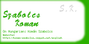 szabolcs koman business card